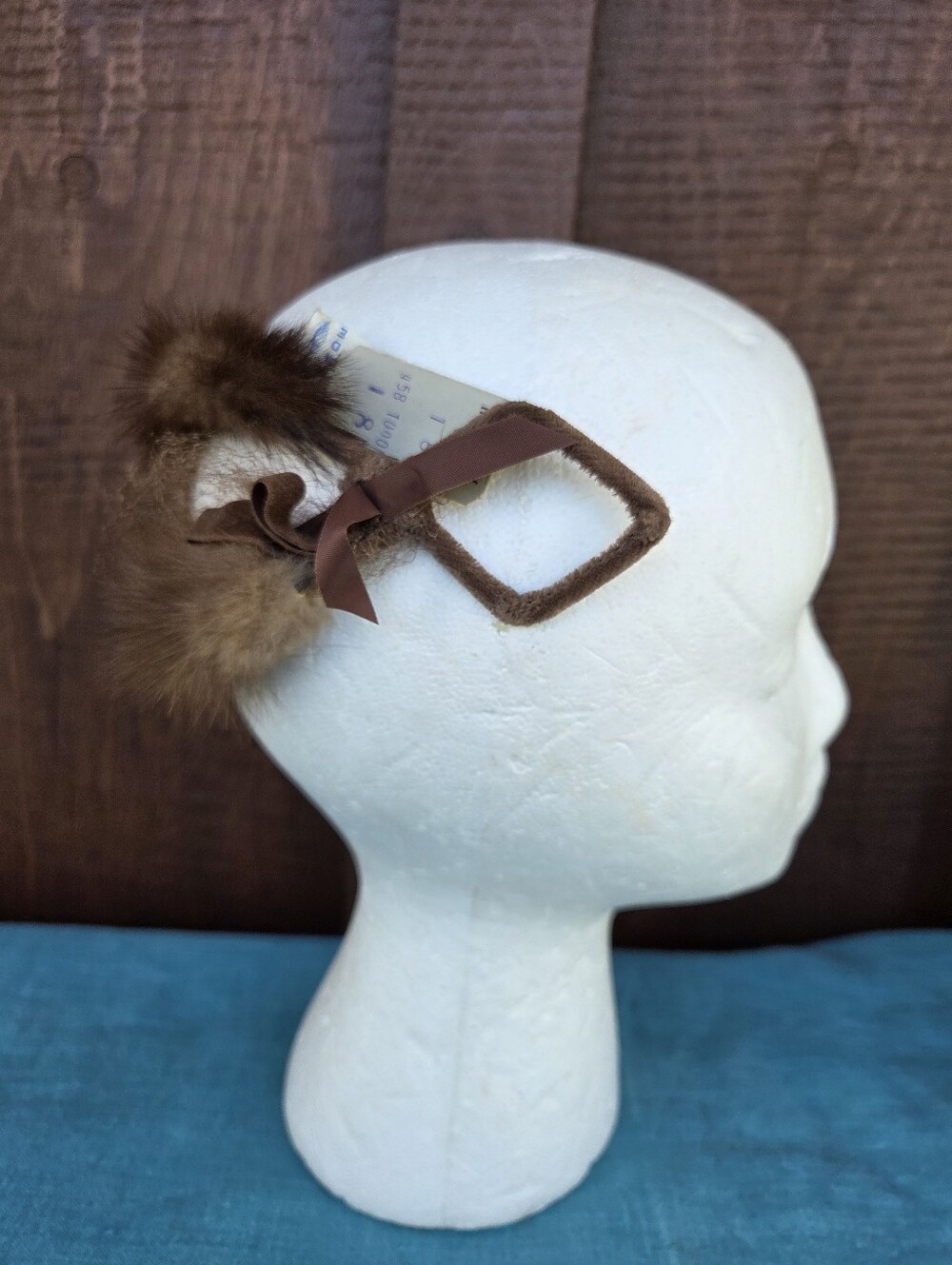 Vintage Mink Fur Hat w/ Millinery TAGS Headband Crown - Picture 5 of 8